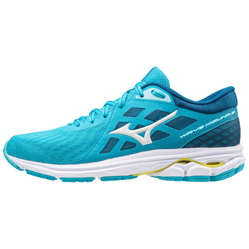 Mizuno Women's Wave Kizuna 2 Running Shoes Blue/White/Yellow (J1GD201601-AKV)